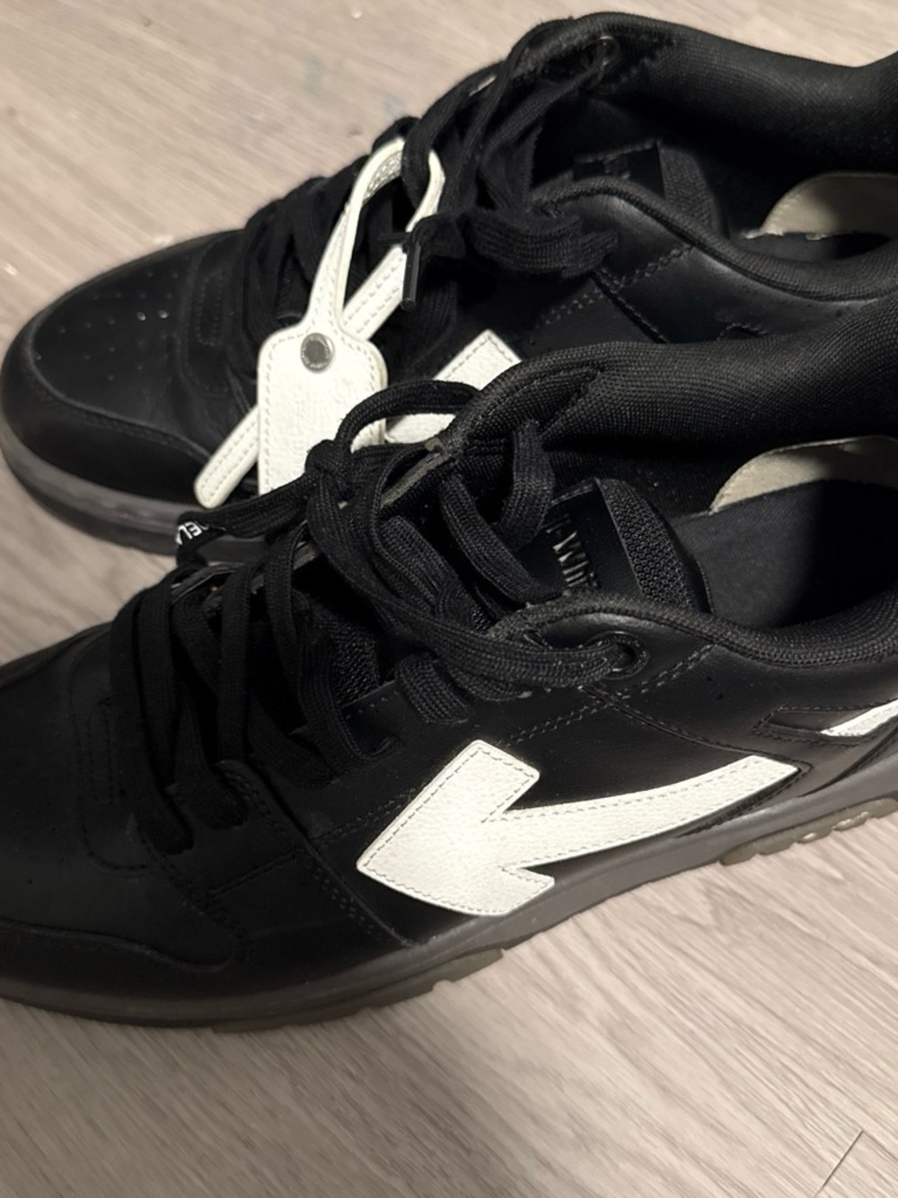 Off-White Black Sneakers with White Arrow Detail